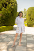 Mini Vestido Camisero Lilies Blanco